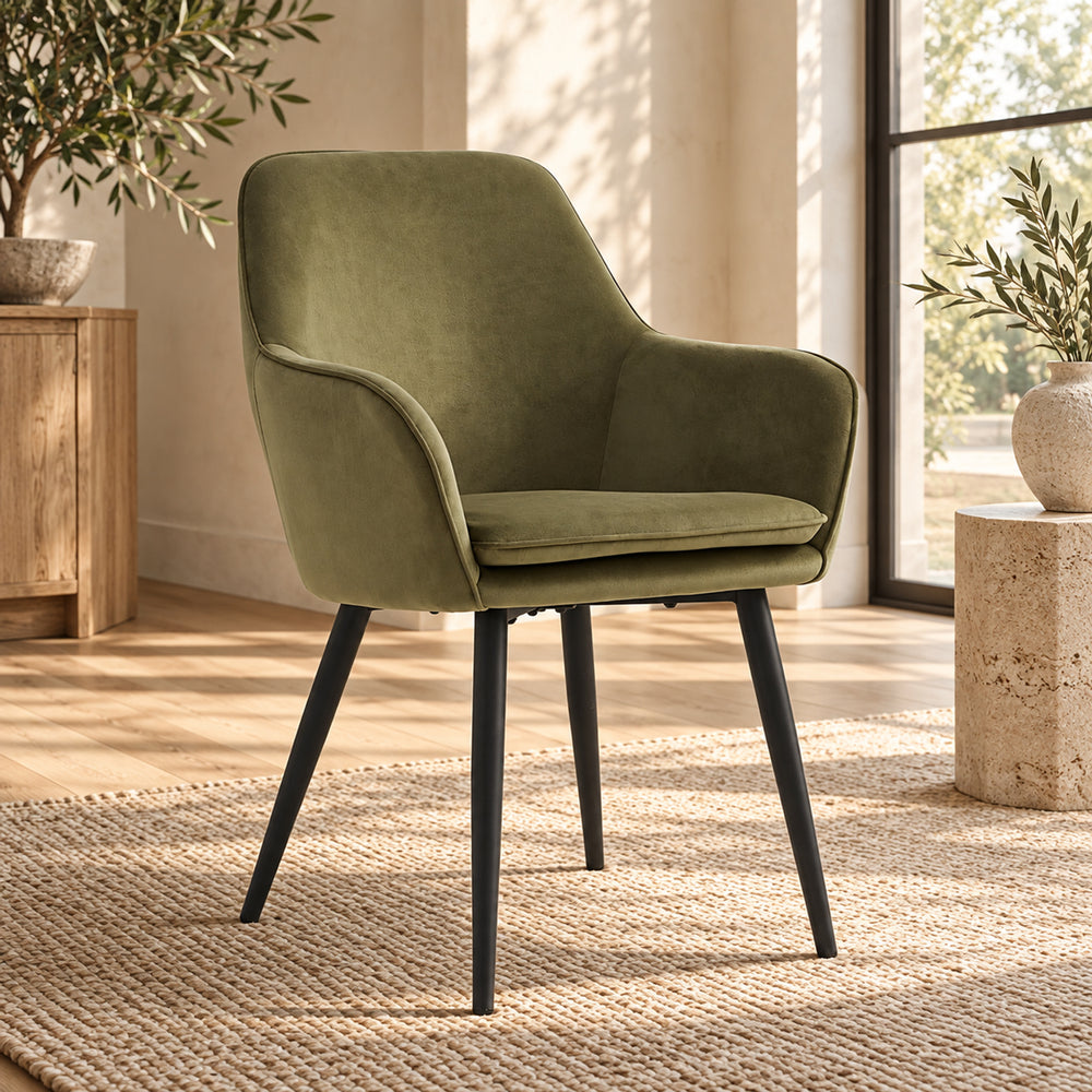 Levan Dining Chair - Green Velvet