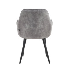 Levan Sedia Da Pranzo - Velluto Adore Grigio