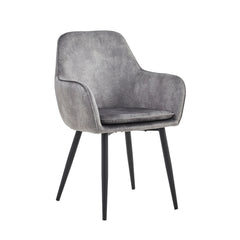 Levan Sedia Da Pranzo - Velluto Adore Grigio