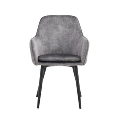 Levan Sedia Da Pranzo - Velluto Adore Grigio