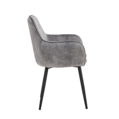 Levan Sedia Da Pranzo - Velluto Adore Grigio
