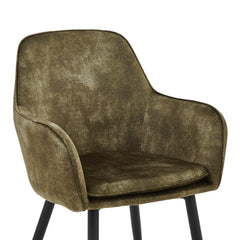 Levan Sedia Da Pranzo - Velluto Adore Verde