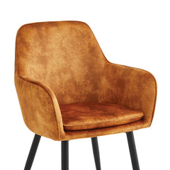 Levan Eetkamerstoel - Okergeel Adore Velvet