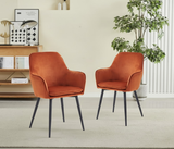 Levan Eetkamerstoel - Terracotta - Velvet