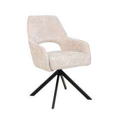 Liam Eetkamerstoel - Beige Chenille
