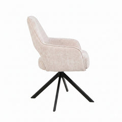 Liam Eetkamerstoel - Beige Chenille