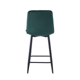 Luciano Bar Stools - Green Velvet