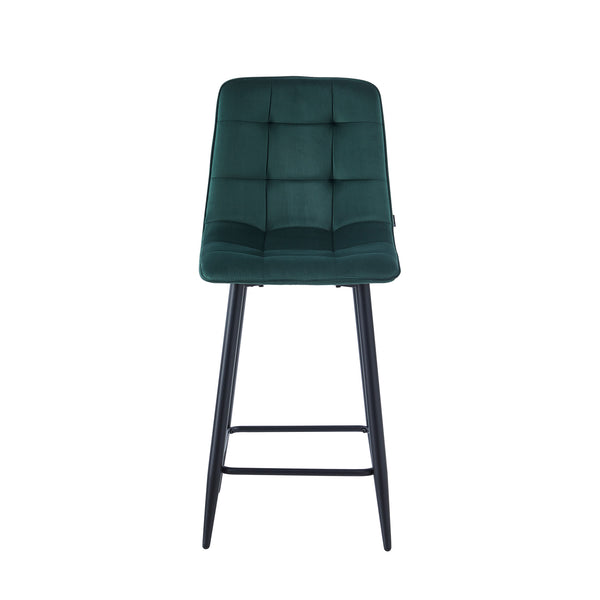Tabouret de bar Luciano - Velours vert