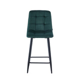 Luciano Bar Stools - Green Velvet