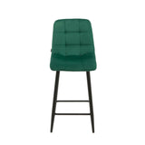 Luciano Bar Stools - Green Velvet