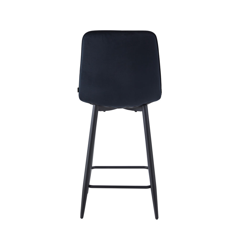 Tabourets de bar Luciano - Velours noir