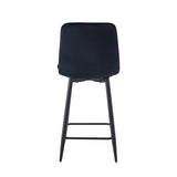 Tabourets de bar Luciano - Velours noir