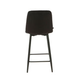 Luciano Bar Stools - Black Velvet