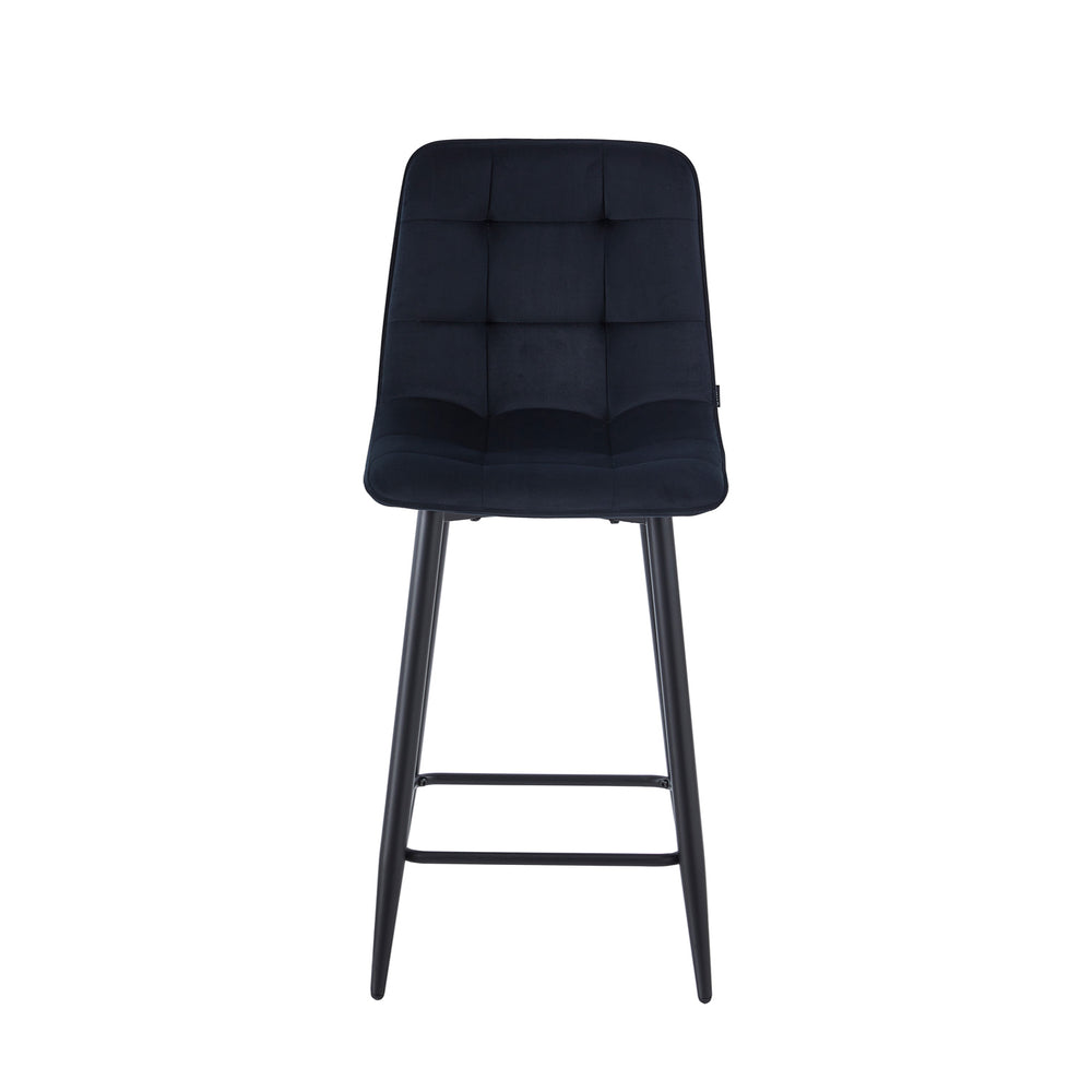 Tabourets de bar Luciano - Velours noir