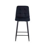 Tabourets de bar Luciano - Velours noir