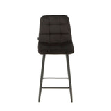 Luciano Bar Stools - Black Velvet