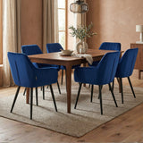 Luna Eetkamerstoel - Blauw Velvet