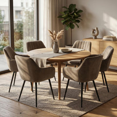 Luna Dining Chair - Brown Velvet