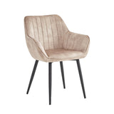Chaise de salle à manger Luna – Champagne – Velours Adore