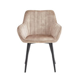 Chaise de salle à manger Luna – Champagne – Velours Adore