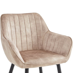 Luna Dining Chair – Champagne – Adore Velvet