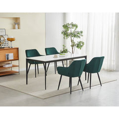 Luna Sedia Da Pranzo - Velluto Verde