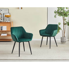 Luna Sedia Da Pranzo - Velluto Verde