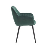 Luna Dining Chair – Green – Velvet