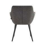 Luna Eetkamerstoel - Grijs Microfiber