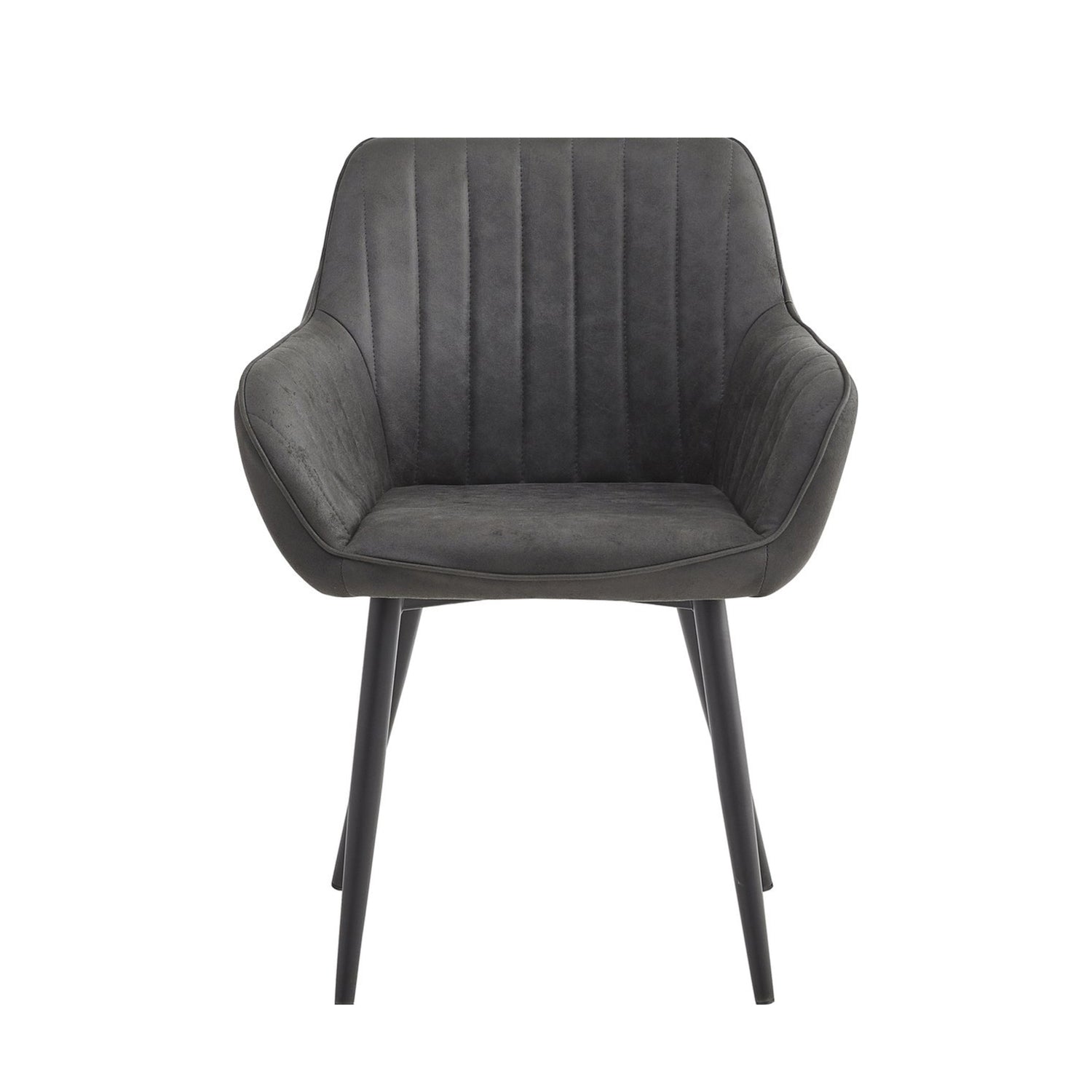 Luna Eetkamerstoel - Grijs Microfiber