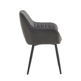 Luna Eetkamerstoel - Grijs Microfiber