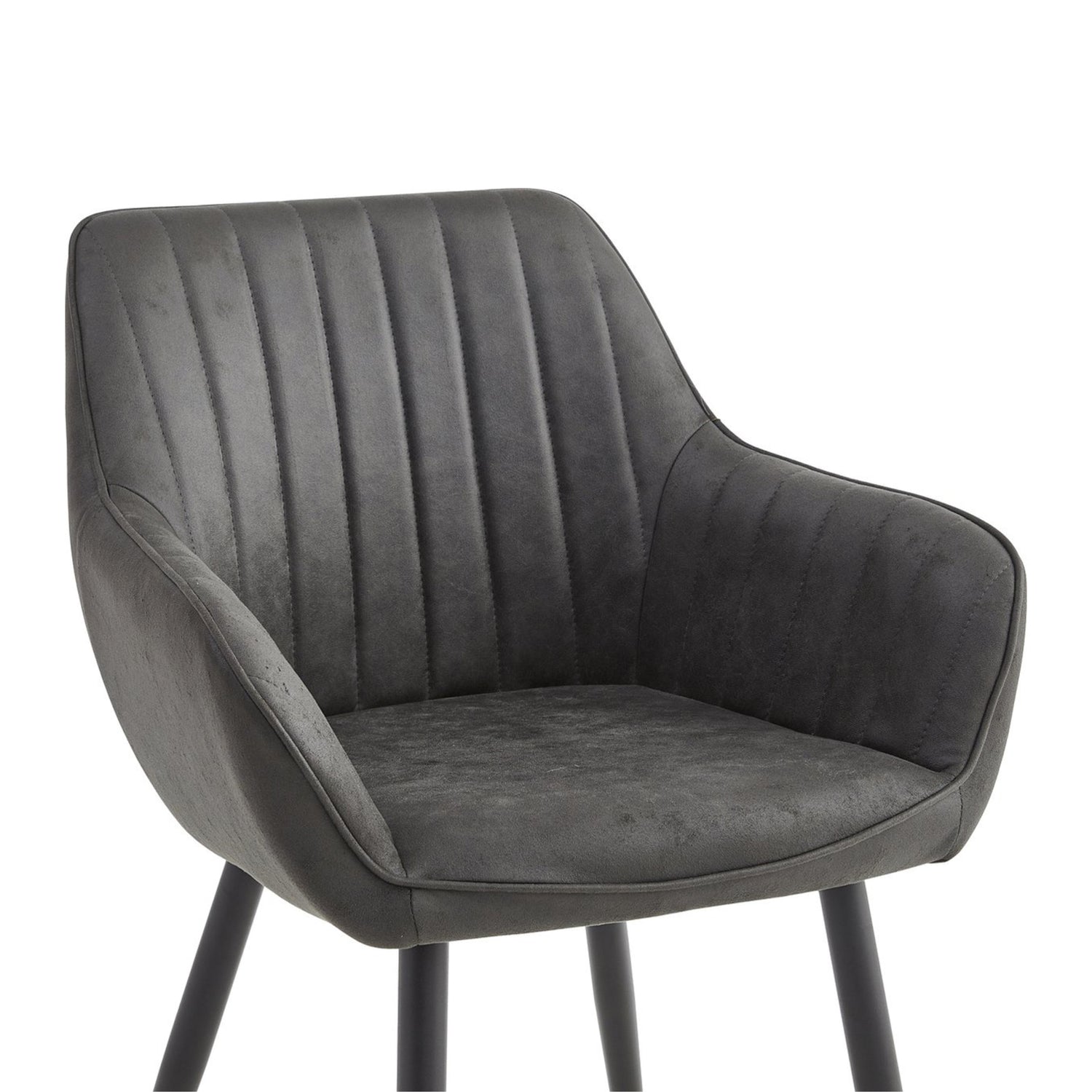 Luna Eetkamerstoel - Grijs Microfiber