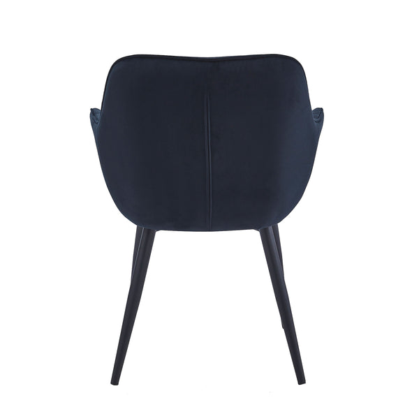 Chaise de salle à manger Luna - Velours noir