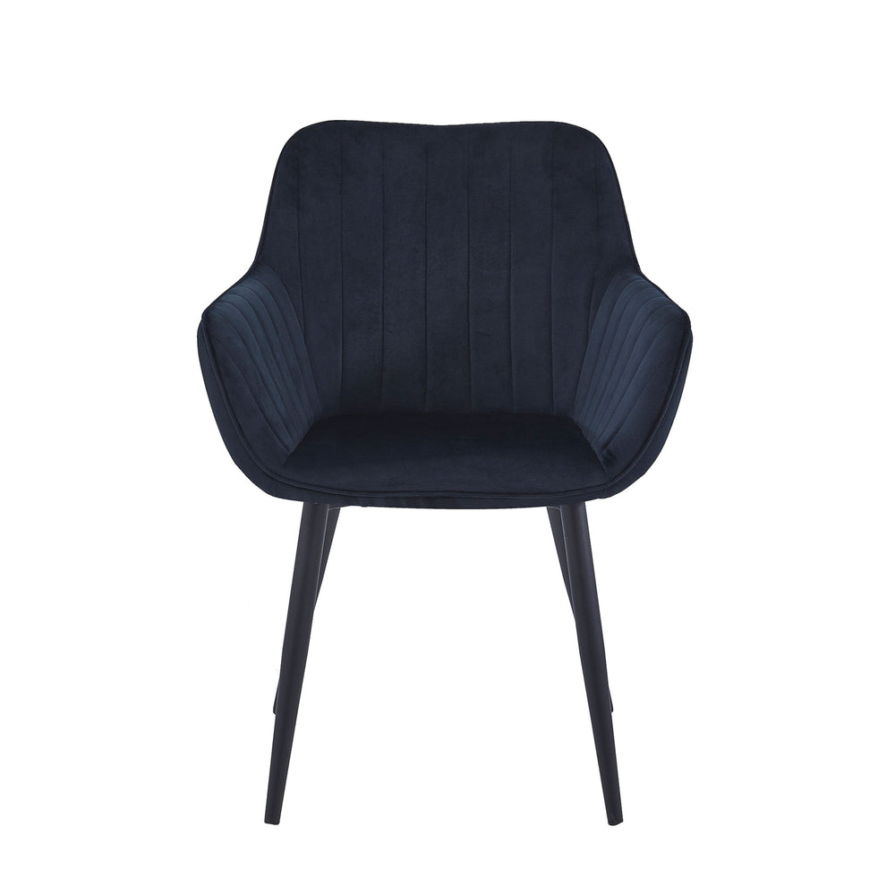 Chaise de salle à manger Luna - Velours noir