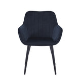 Chaise de salle à manger Luna - Velours noir
