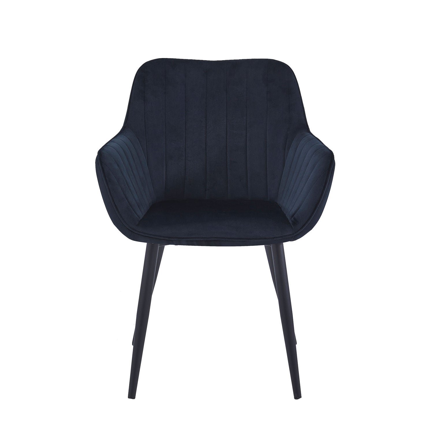 Chaise de salle à manger Luna - Velours noir