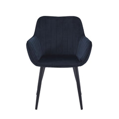 Luna Sedia Da Pranzo - Velluto Nero