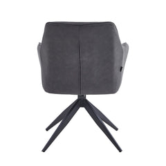 Lungo Eetkamerstoel - Antraciet Microfiber - Draaibaar - 180°