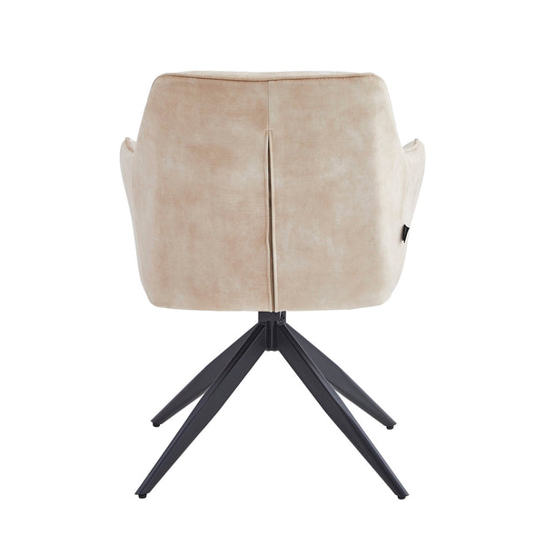 Lungo Eetkamerstoel - Beige Adore Velvet - Draaibaar 180°