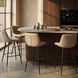 Manila Barhocker - Beige Mikrofaser