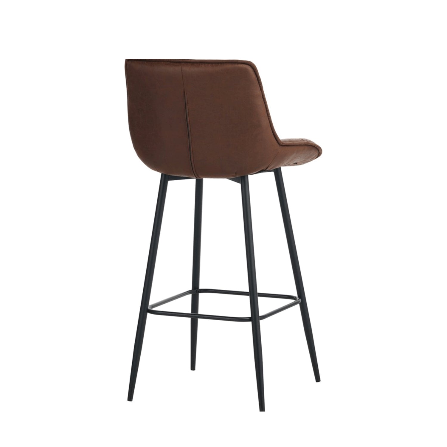 Manila Bar Stools - Brown Microfiber