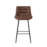 Manila Bar Stools - Brown Microfiber