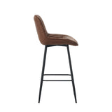 Manila Bar Stools - Brown Microfiber