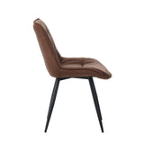 Manila Eetkamerstoel - Bruin Microfiber