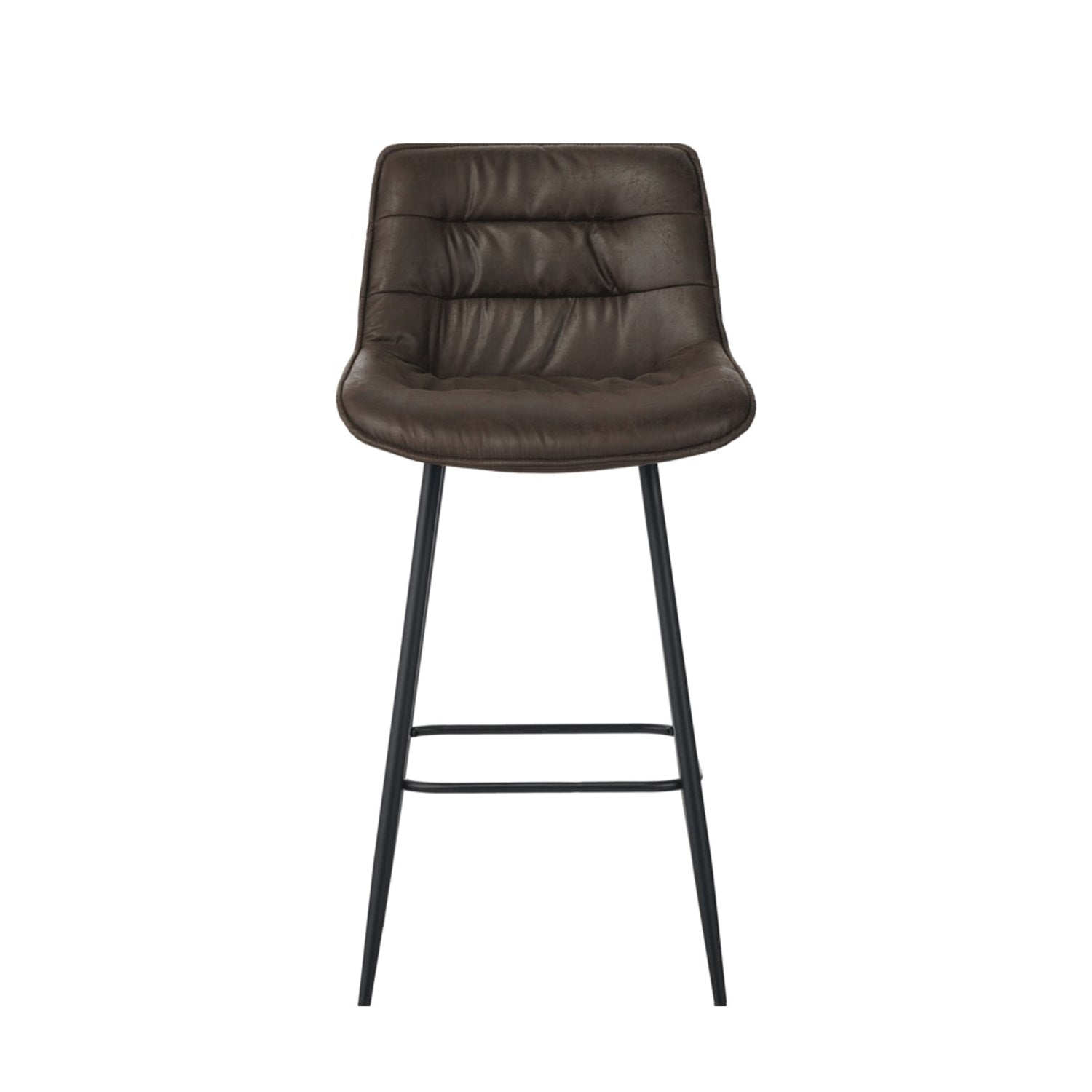 Manila Bar Stools - Dark Brown Microfiber