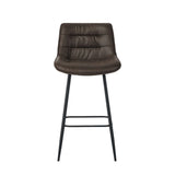 Manila Bar Stools - Dark Brown Microfiber