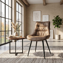 Manila Esszimmerstuhl - Taupe Mikrofaser