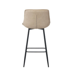 Manila Barhocker - Sandfarbene Mikrofaser