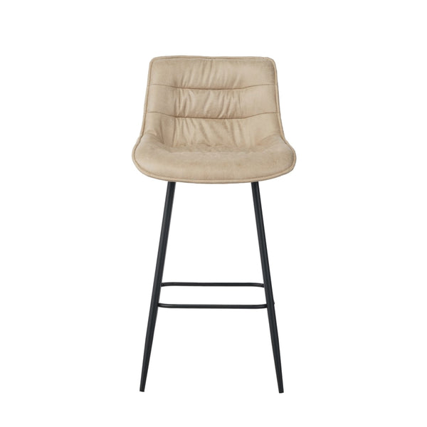 Manila Bar Stools - Beige Microfiber