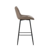 Manila Bar Stools - Taupe Microfiber